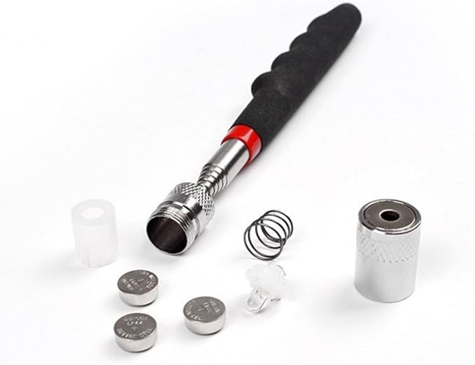 Telescopic Inspection Mirror, Round Mirror (Diameter 5mm / 1.96in). Telescopic Magnetic Pickup with LED Lights. Directional Magnetic Pickup with LED Light. 3-in-1 Tool Set.