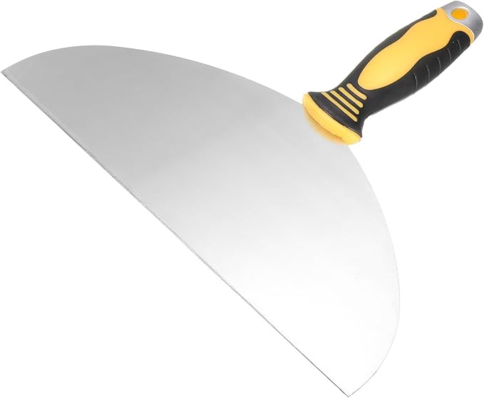 uxcell Putty Knife 10" High Carbon Steel Paint Scraper Flexible Drywall Repair Mud Knife for Removing Cement Wallpaper Mud Adhesive Taping with Metal Hammer End