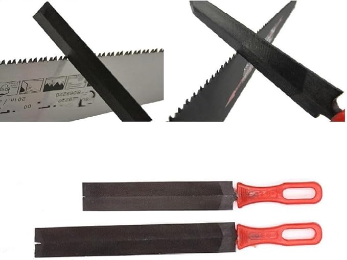 2PCS Hand Saw Sharpening Tool, Feather Shaped Taper Files, Sharpening And Straightening Files, Saw Files Hand Saw, File for Hand Saws Pruning Mill Taper
