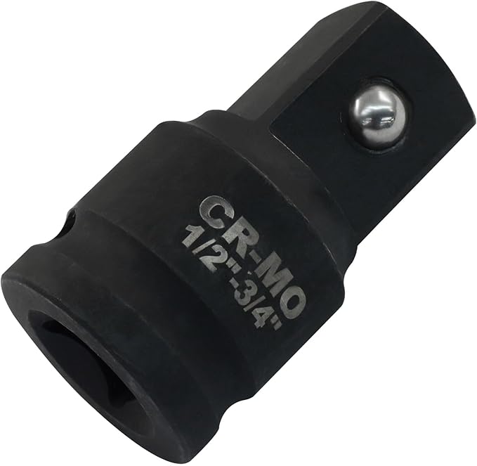 1/2" Female to 3/4" Male Impact Socket Adapter, Black Wrench Socket Adapter For Impact Driver