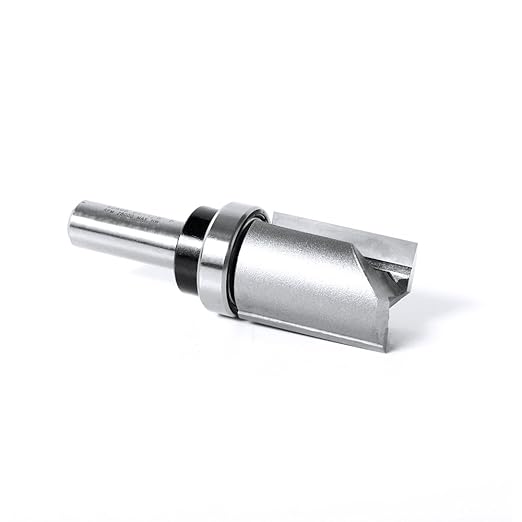 Amana Tool 45468 Carbide Tipped Flush Trim Plunge Template Router Bit 1-1/8 Dia x 1-1/2 x 1/2 Inch Shank with Upper Ball Bearing
