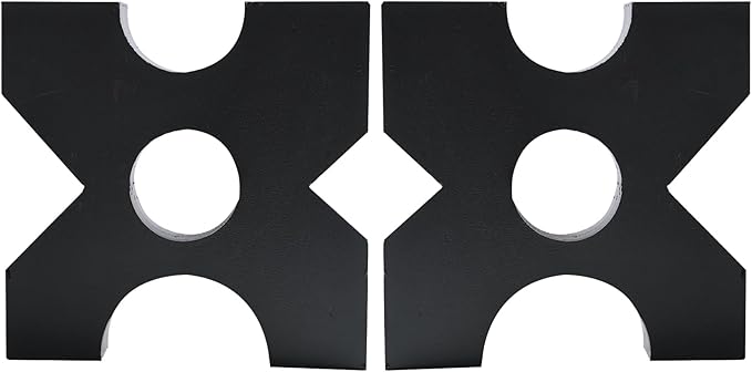 2 Pack Arbor Press Plate, 20 Ton and 32 Ton Shop Metal Press Plates with 4 Notch, 1 inch/25mm Thickness, H Frame Thickened Hydraulic Shop Press Plate 1" x 7" x 7"