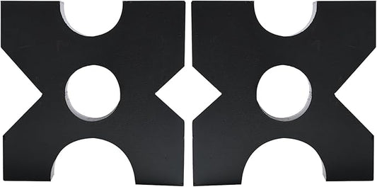 2 Pack Arbor Press Plate, 20 Ton and 32 Ton Shop Metal Press Plates with 4 Notch, 1 inch/25mm Thickness, H Frame Thickened Hydraulic Shop Press Plate 1" x 7" x 7"