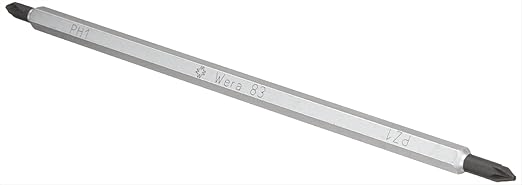 Wera 05002930001 Vario 83 Phillips/Pozidriv Combination Blade for Vario Handle Screwdriver, PH 1/PZ1 Head, 175mm Blade Length