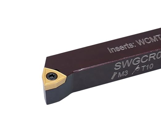 Accusize Industrial Tools 1/2" 9 Pieces/Set, Indexable Carbide Turning Tools and Boring Bar, 2988-0012