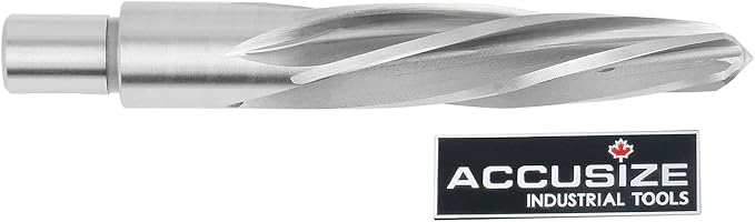 Accusize Industrial Tools 1 in. H.S.S. Aligning Reamers with 3/4 inch Weldon Shank, Spiral Flute, 0521-0001