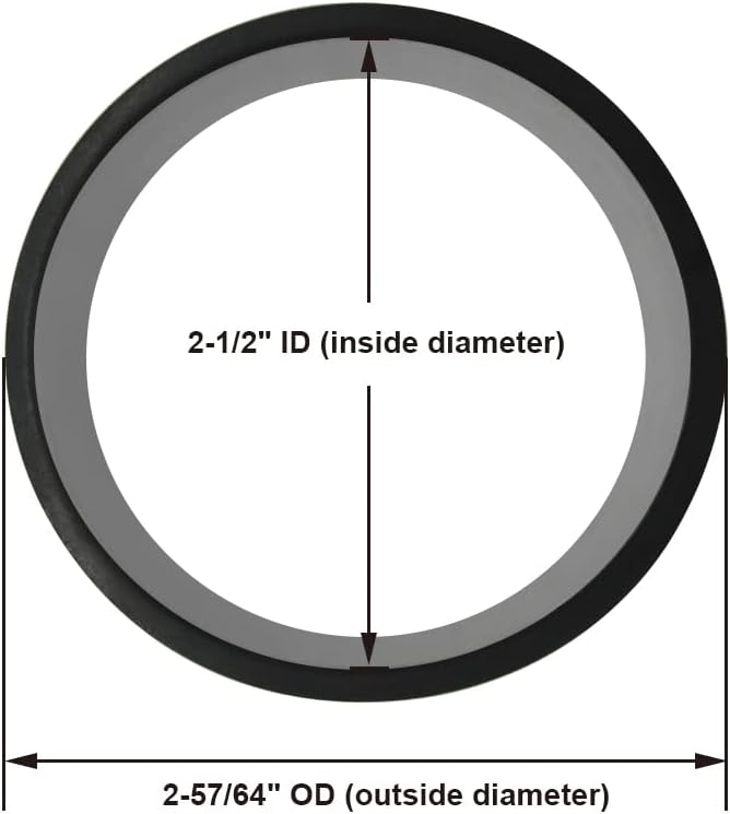 O'SKOOL 2-1/2 Inch Dust Control Flex Cuff With Hose Clamps-2Pack, DC05