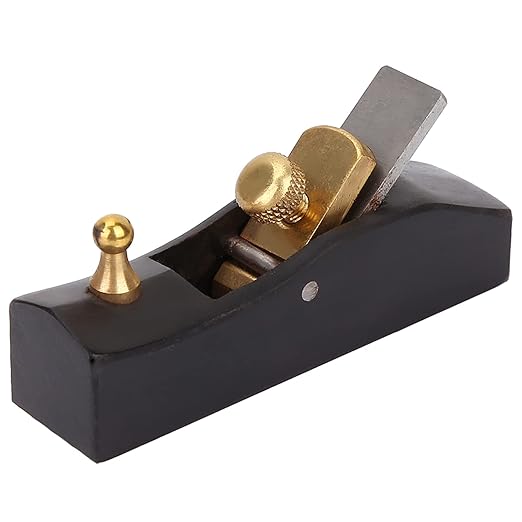 Woodworking Hand Plane with Ebony Wood and Manganese Blade for Smoothing and Trimming(80 mm)