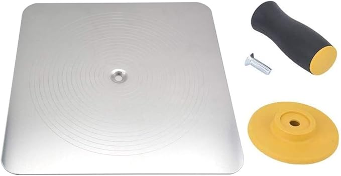Lightweight Premium Aluminum Plate Plastering Hawk Plastering Hand Board with Comfort Grip Handle 12 x 12-Inch
