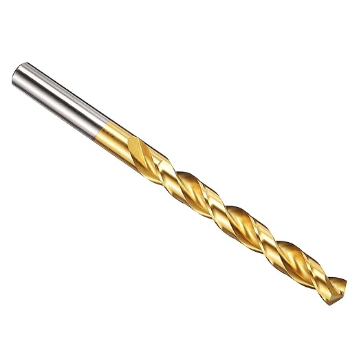 PATIKIL 9.3mm Drill Bit, M42 8% Cobalt High-Speed Steel Jobber Straight Shank 135° Titanium Nitride (TiN) Coated for Hard Metal Stainless Steel - 1 Pack