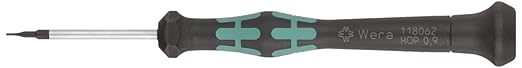 Wera 05118062003 Kraftform Micro 2054 Hexagon Electronics Precision Screwdriver, 0.9mm Head, 40mm Blade Length
