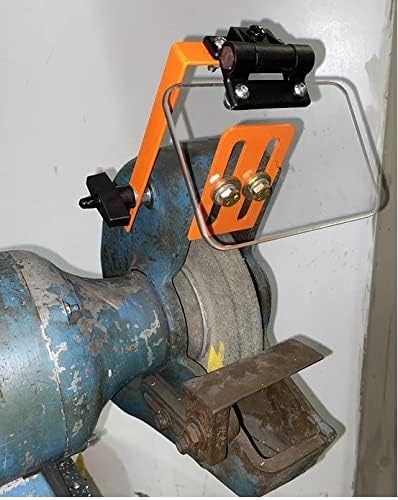 Universal & Baldor Bench Grinder Eye Shields and Eye Shield Mounting Assembly for 8-inch and Larger Power Bench Grinders, Sold as Pair, Orange, ATS P/N UGS-2