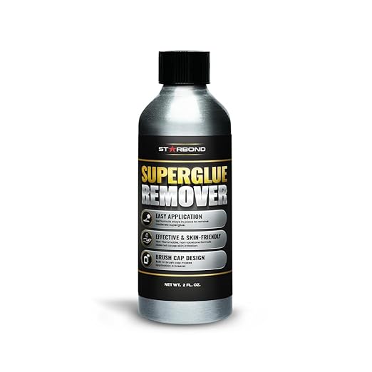Starbond 2 oz. Super Glue Remover ??Dissolves Adhesive ??CA Glue Debonder with Easy Brush Cap Applicator