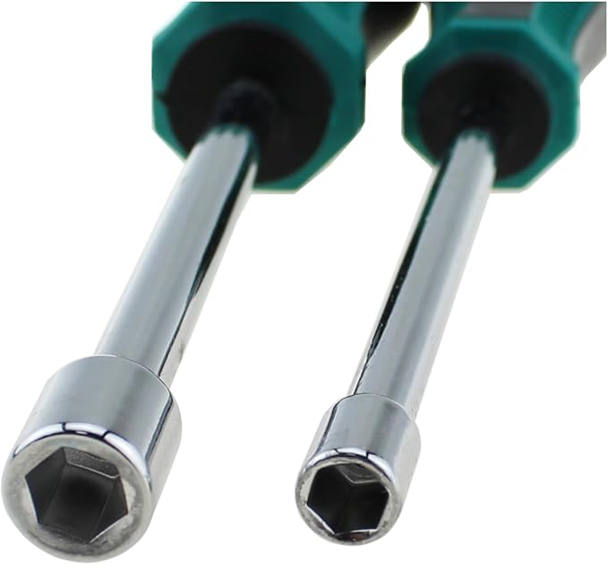 RLECS 2PCS 5.5mm/7mm Chromium Vanadium Steel Hex Nut Screwdriver Suitable for Automotive/Appliance Repair and Mechanical Equipment Maintenance