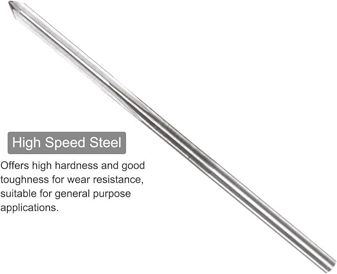 uxcell Chucking Reamers, 2mm H7 Metric Machine Reamer Drill Bit for Metal Wood Hole Reaming, Straight Flute High Speed Steel Tool