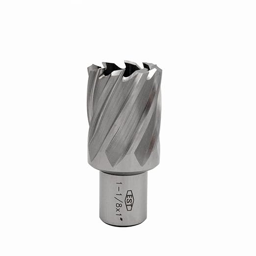 EST HSS M2AL Annular Cutter 1" DOC with 3/4" Weldon Shank for Magnetic Drill Press (D1-1/8" X 1")