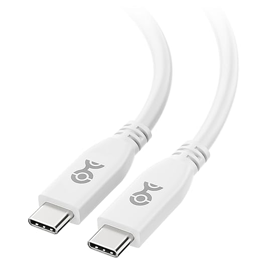 Cable Matters 40Gbps Short USB 4 Cable - 1ft, Supports Up to [8K@60Hz / 4K@240Hz Video, 240W Charging, 40Gbps Data Transfer] USB4 Cable, White, Compatible with Thunderbolt 4, MacBook, XPS, Surface Pro