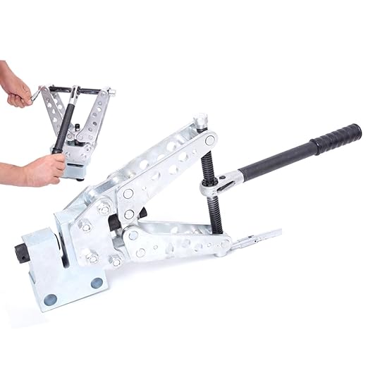 Manual Sheet Metal Hole Punch Kit - Steel & Aluminum Plate Punching Tool for Flat & Angle Steel, Copper & Stainless Steel