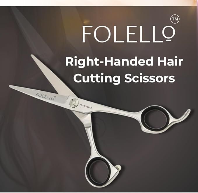 Right-Handed Hair Cutting Scissors ??Stainless Steel Barber Shears with Ball Bearing Adjustment Screw ??Grooming Tool for Men and Women