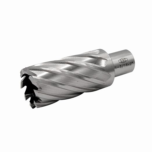 HSS M2AL Annular Cutter 2" DOC with 3/4" Weldon Shank for Magnetic Drill Press by EST (D1-3/16" X 2")