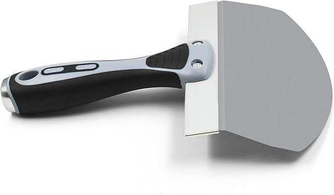 ROLLINGDOG Drywall Bucket Scoop - 6.5 inch Bucket Scraper Mud Scoop for Drywall,Plaster,Stainless Steel Bucket Scoop,Idea for Clean Paint,Mortar,Putty,etc