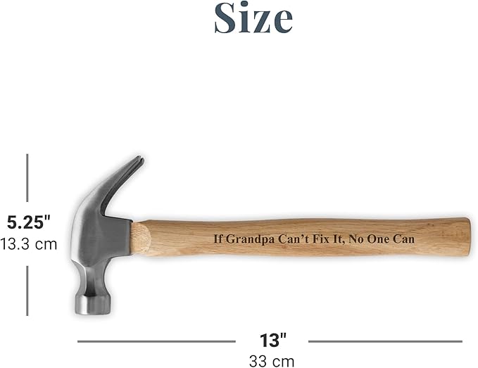 Let's Make Memories Custom Wooden Hammer Keepsake - For Him - Wood Handle - Engraved Message - Stocking Stuffer - Graduation - Achievement - For Dad - Block