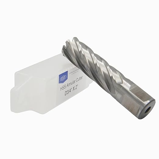 HSS M2AL Annular Cutter 2" DOC with 3/4" Weldon Shank for Magnetic Drill Press by EST (D3/4" X 2")