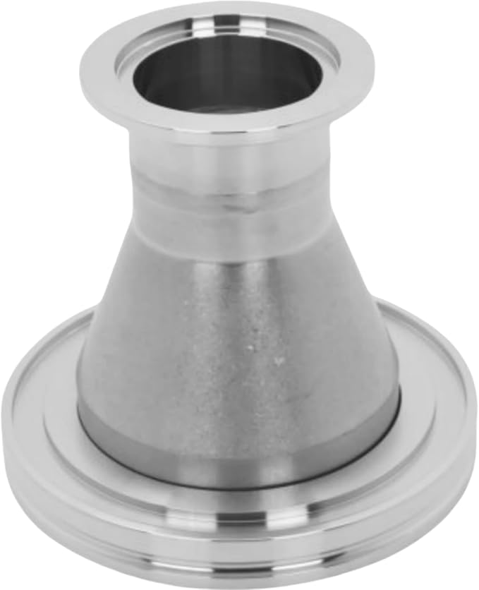 Adapter Conical Profile KF-25 to ISO-63 Large Flange, Reducing Nipple Fittings, ISO-KF NW-25 to ISO-LF Size NW-63, Stainless Steel (KF-25, ISO63)