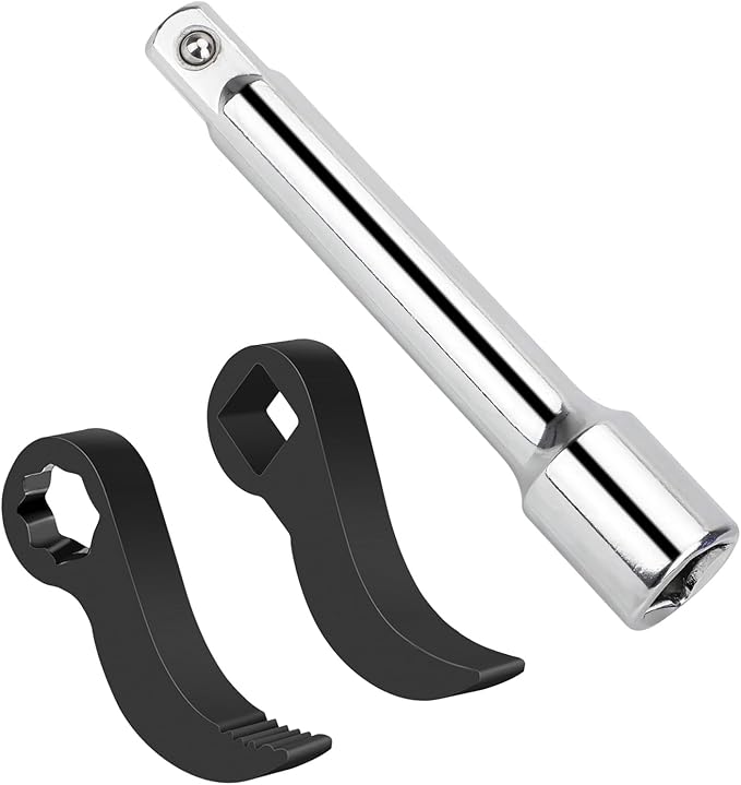 Linkstyle 3pcs Pry Bar Wrench Adapter, 1/2" Drive Crowbar Adapter Head, Half Shaft Removal Tool for Tight Spaces with Extension Bar