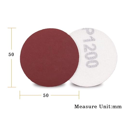 SPEEDWOX Sander Disc 100pc Sanding Hook and Loop Sandpaper 1200 Grit Sanding Discs 2 inch Sandpaper for Sanders Drill Grinder Rotary Tools Attachment Woodworking Wood Auto, No Hole