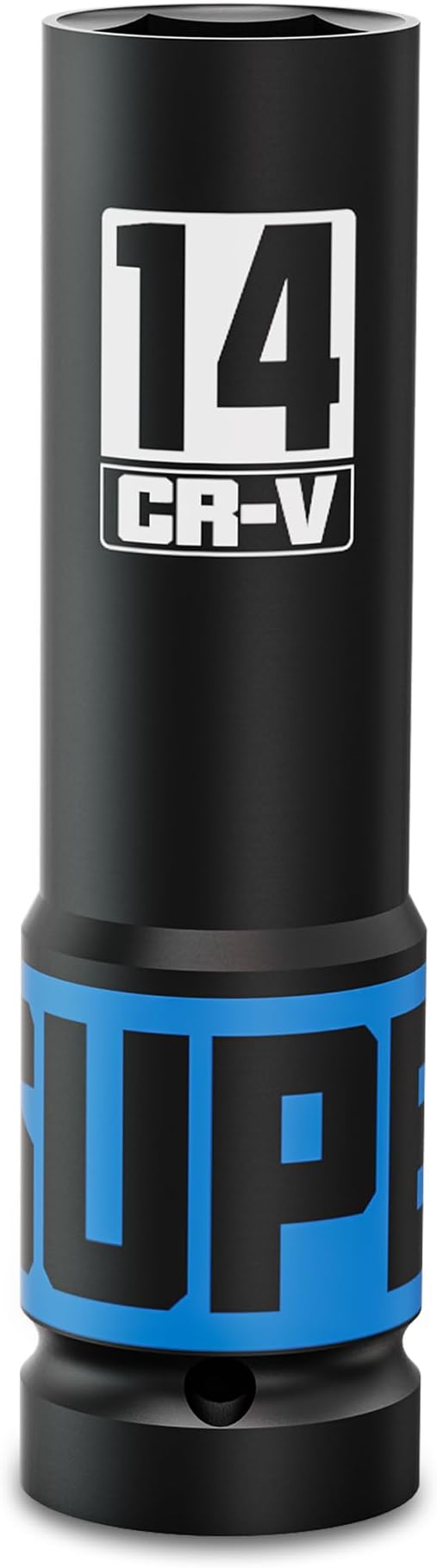 1/2" Drive Impact Socket, 14mm Deep Socket, Metric, 6 Point, CR-V, Perfect for Home, Mechanic and Repair Project