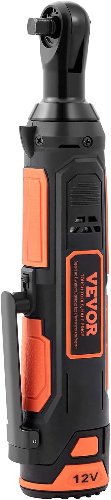 VEVOR 3/8" Cordless Electric Ratchet Wrench Set, 33 Ft-lbs 12V Power Ratchet Tool Kit with 45-Min Fast Charge, 2-Pack 2.0Ah Battery, Built-in LED Light, Variable Speed Trigger, 10 Sockets