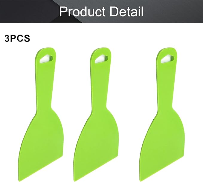 Utoolmart Putty Scraper 4" Plastic Flexible Putty Knives Spreader for Taping Drywall Wall Painting Green 3Pcs