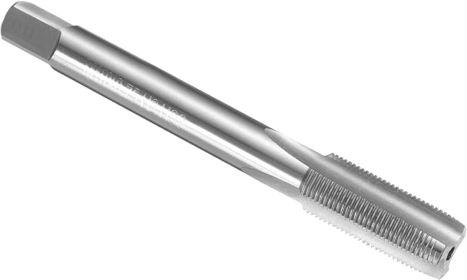 uxcell Hand Plug Tap M10 x 0.75 H2 Metric Thread Plug Style Taps Straight Flute Screw Tapping Threading Tool High Speed Steel HSS6542