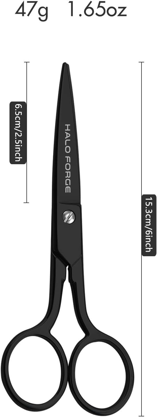 Small Sharp Scissors: Straight Detail Embroidery Scissors Stainless Steel Precise Pointed Tip for Cutting Fabric Thread Yarn Cross Stitch Crochet Crafting Sewing Applique, 6 Inch Black