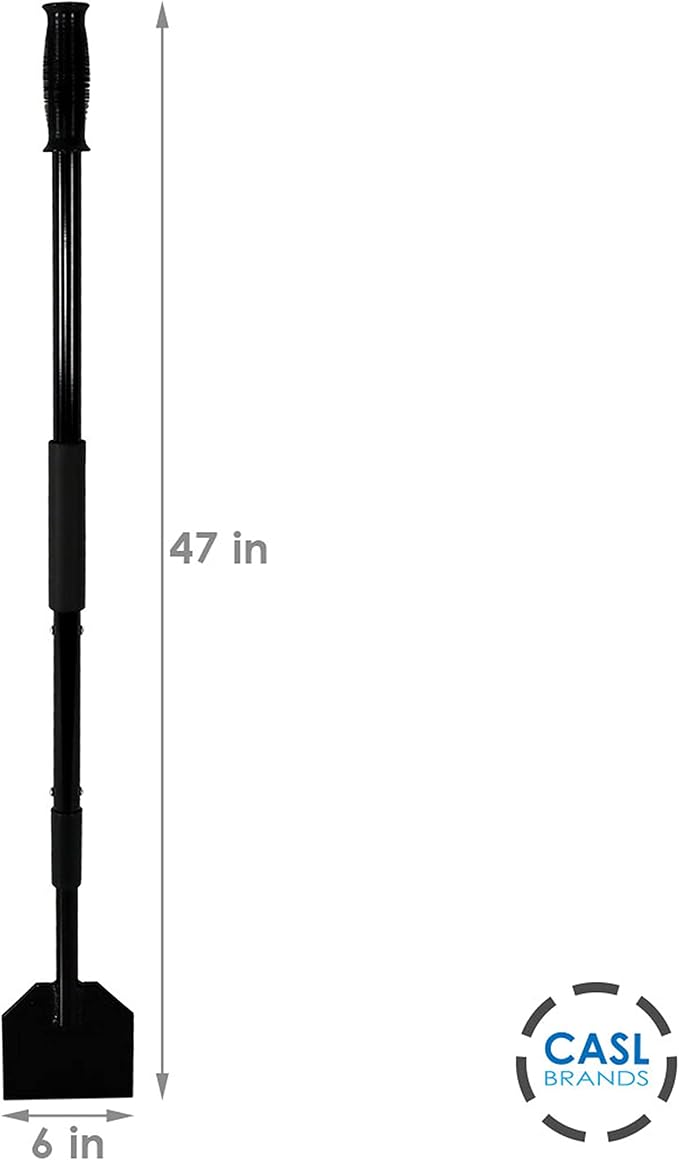 Heavy-Duty Long Handle Ice Scraper & Chopper - Steel Flat Head Shovel Floor Scraper for Gardens, Driveways & Sidewalks