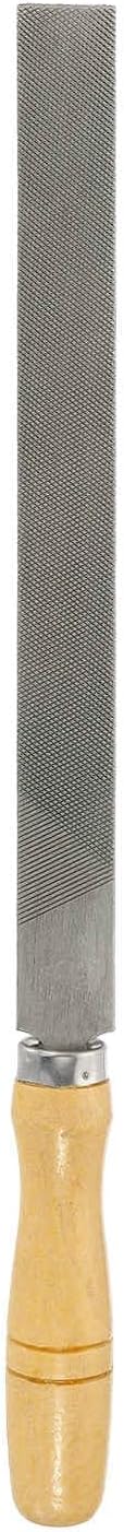 HARFINGTON Flat Coarse Cut File 10" Double Cut Teeth High Carbon Steel Hand Rasp File with Wood Handle for Metal Wood Deburring Removing