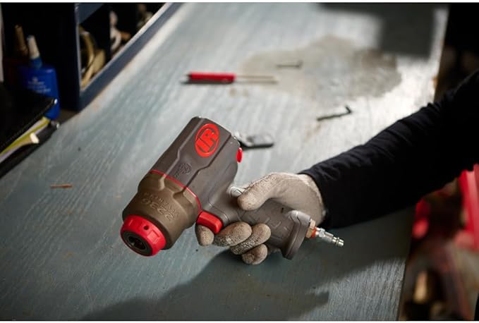 Ingersoll Rand 2236QTIMAX-2 DXS2 1/2" Air Impact Wrench, 2" Extended Anvil, Quiet, 1500 ft-lb Torque, Titanium Hammercase, Friction Ring Retainer, Pistol, Interchangeable Anvil, Multi-functional Tool