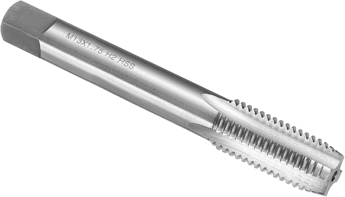 uxcell Hand Plug Tap M13 x 1.75 H2 Metric Thread Plug Style Taps Straight Flute Screw Tapping Threading Tool High Speed Steel HSS6542