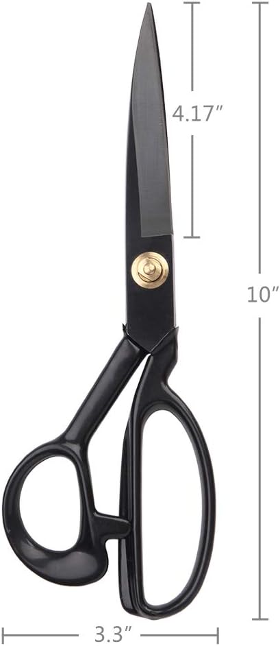 Professional Tailor Scissors 10 inch - Heavy Duty Sewing Fabric Scissors for Leather Cutting Industrial Sharp Shears Home Office Artists Students Tailors Dressmakers