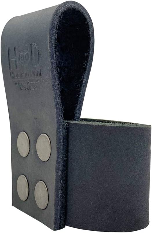 Hide & Drink, Leather Hammer Holder/Axe Holster/Tool Organizer/Sheath/Case/Woodwork, Handmade Includes 101 Year Warranty (Large, Charcoal Black)