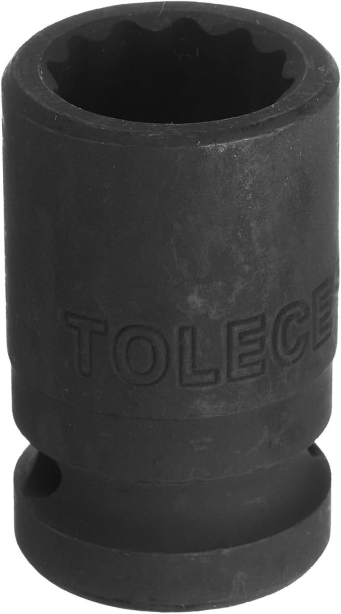 uxcell 1/2" Drive x 15mm Shallow Impact Socket 12-Point Metric CR-MO Steel Nut Impact Grade Socket for Auto Repair