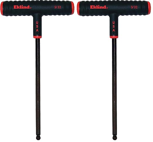 EKLIND 61810 5/32 Inch Power-T T-Handle Ball-Hex T-Key allen wrench (Pack of 2)
