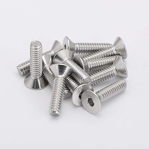 MewuDecor 1/4-20 x 1 Flat Head Socket Cap Screws Countersunk Bolts, Allen Socket Drive, Stainless Steel 18-8, Fully Threaded, Pack of 20