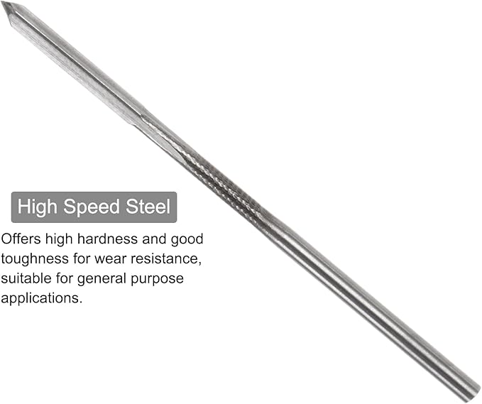 uxcell Chucking Reamers, 1.9mm H7 Metric Machine Reamer Drill Bit for Metal Wood Hole Reaming, Straight Flute High Speed Steel Tool