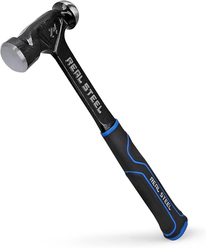 Real Steel Ball Peen Hammer 24 Oz, One Piece Forged Metalworking Tool Ball Pein Hammer r 0519
