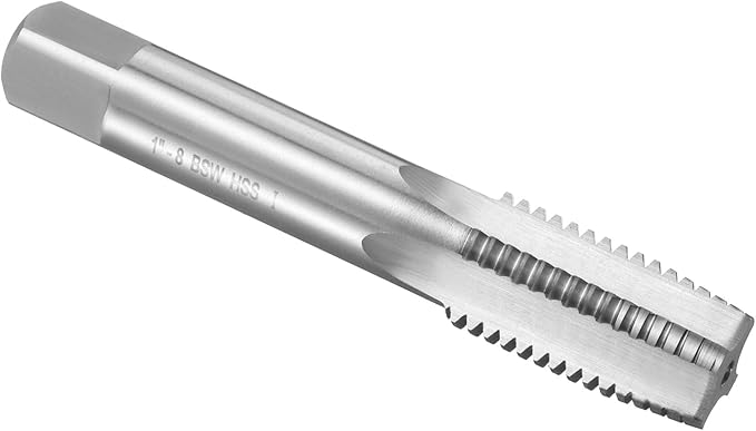 uxcell Hand Taper Tap 1"-8 BSW Thread Taper Style Taps Straight Flute Screw Tapping Threading Tool High Speed Steel HSS6542