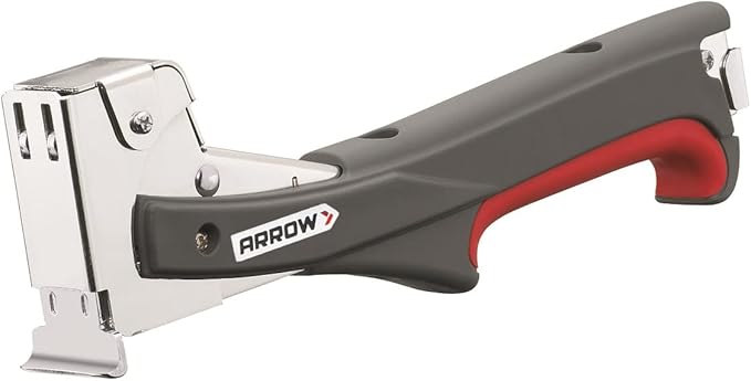 Arrow HTX50 Professional Heavy Duty Hammer Tacker, Manual Stapler for Construction and Insulation, Ergonomic Grip Handle, Dual-Capacity Rear-Load Magazine, Fits 5/16?? 3/8", or 1/2" Staples , Grey