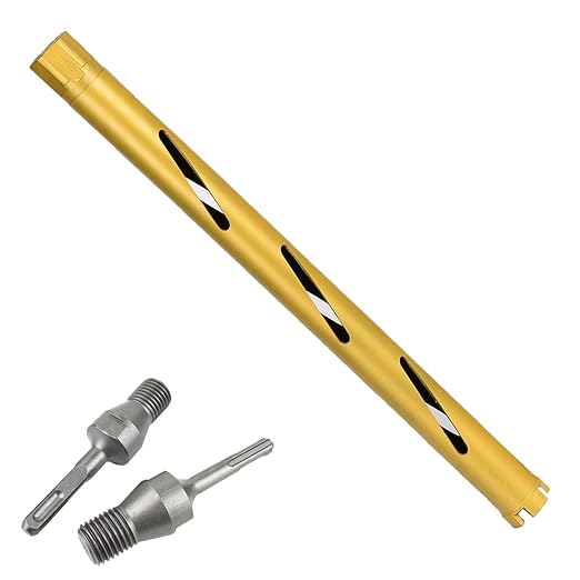 1.5" Dry Core Drill Bits for Cured Concrete with Rebar Brick Blonck Masonry etc 13in/330mm Drilling Depth竊?0mm Diamond Segment Height竊? Adapters