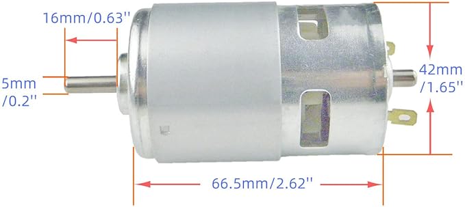 CHANCS 775 DC Motor with Motors Mounting Bracket Black PWM Speed Controller Speed-Adjusting DC Motor Controller for DIY Parts